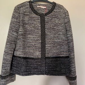 Tory Burch Beaded Tweed Jacket Size 6 NWOT